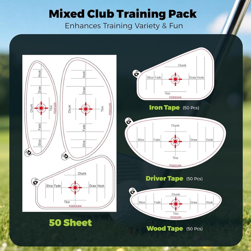 FODESAN Store No-Residue Golf Impact Tape – 2026 Innovative High-Resolution Strike Stickers – Instant Swing Feedback, Fun & Effective Practice, Training Gift for Beginners & Pros - Image 4